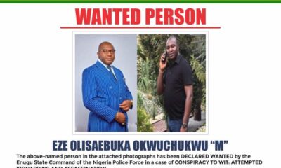 Enugu police declare man wanted for attempted kidnapping, assassination