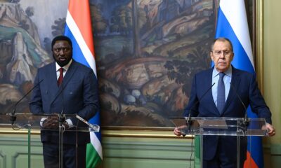 Gambia Mamadou Tangara and Russian Sergey Lavrov. Jan. 30, 2024