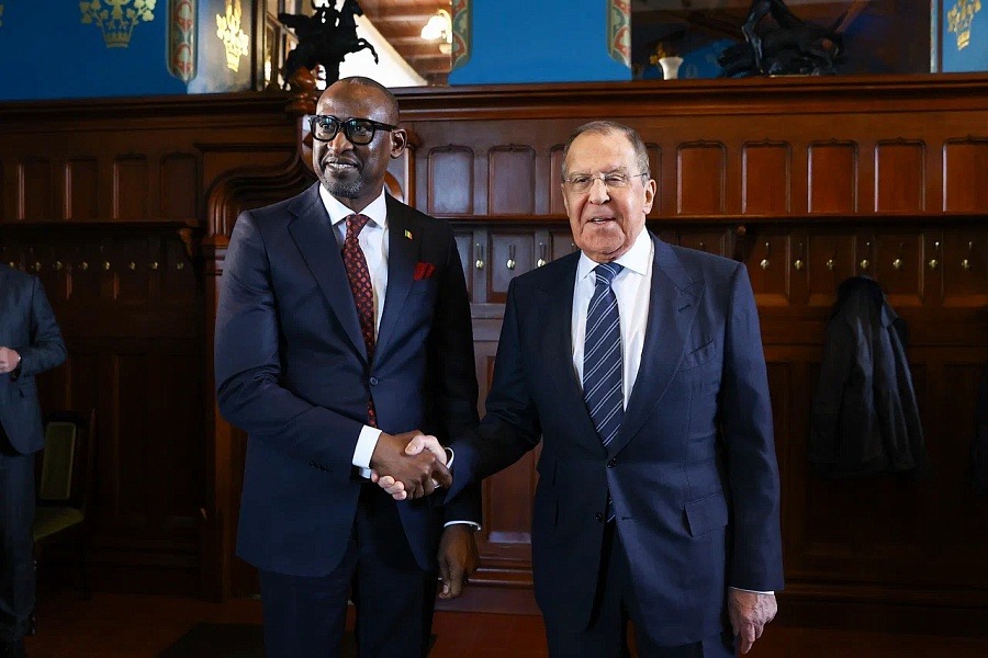 Malian Foreign Minister Abdoulaye Diop ang Sergey Lavrov, Feb 28, 2024