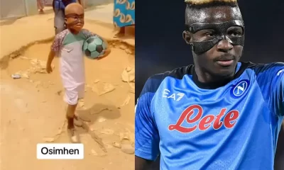 Victor Osimhen and fan from Ivory Coast