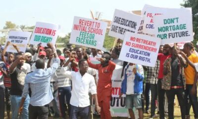 Protesting Nigerians and students