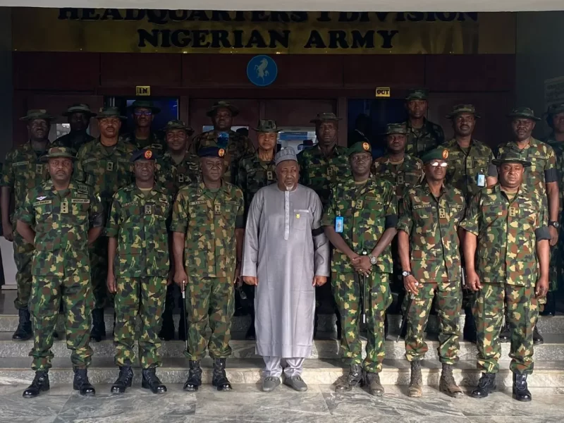 Minister of Defence, Alhaji Muhammed Badaru Abubakar - soldiers
