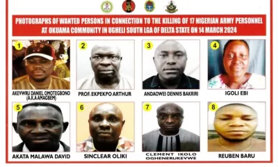 Okuama killings - Army declares eight persons wanted