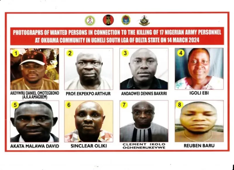 Okuama killings - Army declares eight persons wanted
