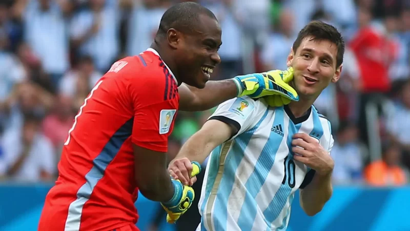 Vincent Enyeama and Messi