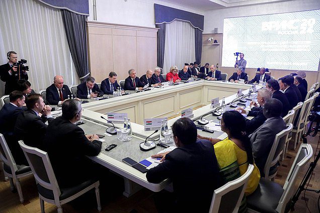 BRICS parliamentary leaders at the State Duma, April 2024