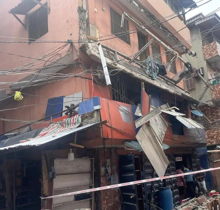 Collapsed building in Lagos