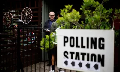 Polling station in UK election