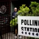 Polling station in UK election