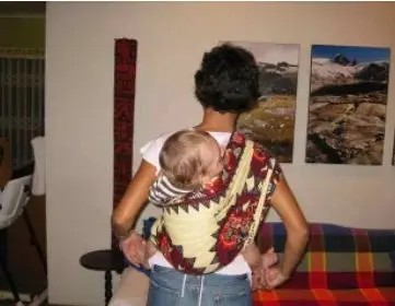 White lady OAP carry a baby in her back like Africans