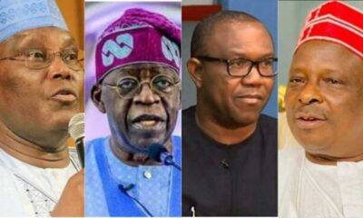 2023 presidential candidate - Peter Obi, Tinubu, Atiku and Kwankwaso