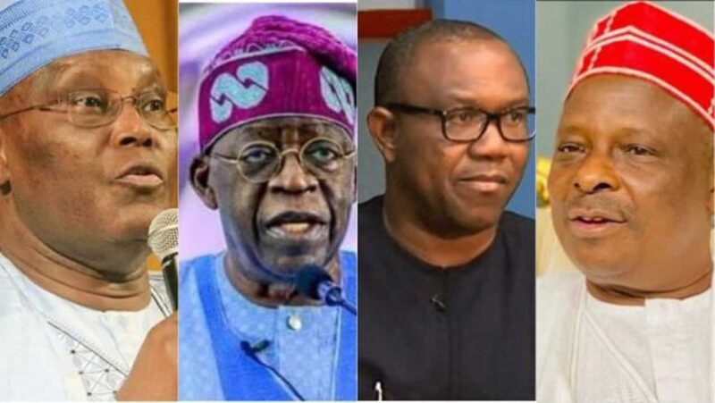 2023 presidential candidate - Peter Obi, Tinubu, Atiku and Kwankwaso