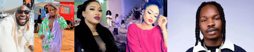 Nigerian artiste - Portable, Naira Marley, Tonto Dikeh