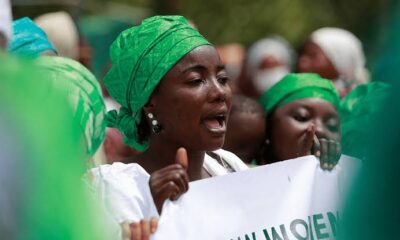 Nigeria flag and Nigerian women