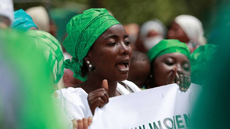 Nigeria flag and Nigerian women