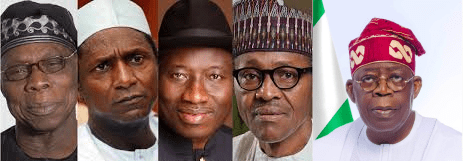 Obasanjo, Yar'Adua, Jonathan, Buhari and Tinubu