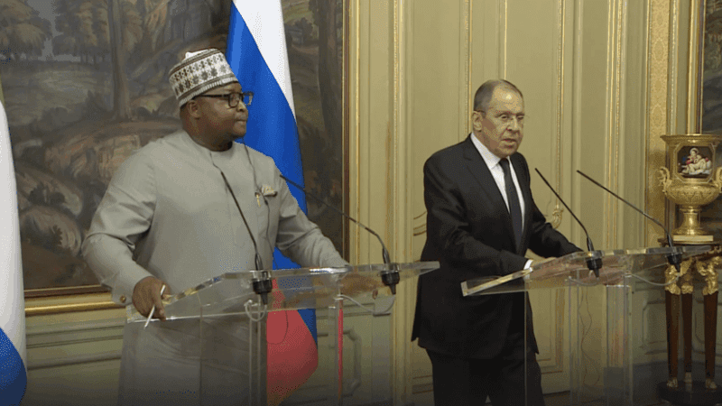 Sierra Leonean FM Timothy Kabba and FM Sergey Lavrov. May 7, 2024
