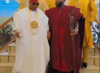 Governor Adeleke dance moves lit up Davido, Chioma wedding