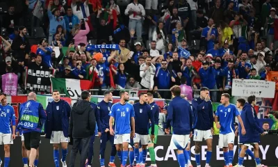 Italy players celebrate EURO 2024 win