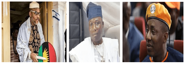 Nnamdi Kanu-Sunday-Igboho-Sowore-Opinion-Nigeria