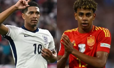 Spain vs England at Euro 2024