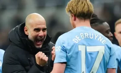 Pep Guardiola and Kevin De Bruyne