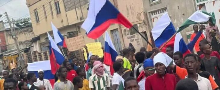 #EndBadGovernance protest - russian flag