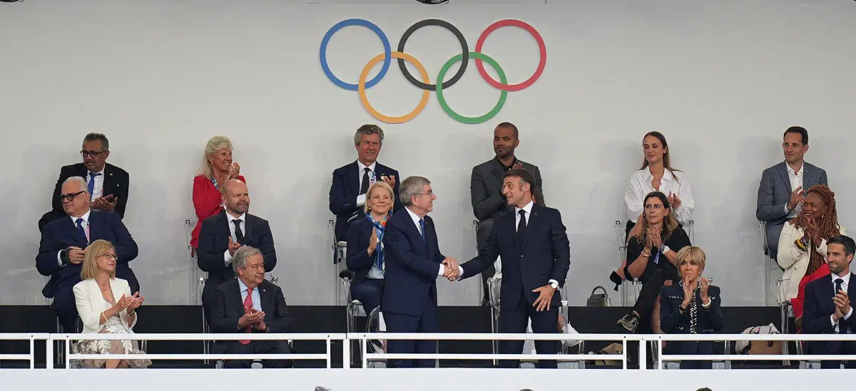 President Thomas Bach and Emmanuel Macron on Olypic game 2024