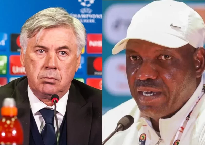 Carlo Ancelotti and Austine Eguavoen