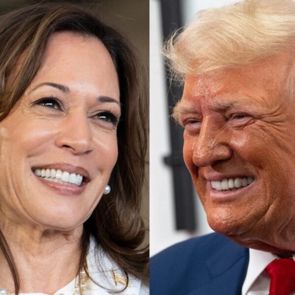 Trump and Kamala Harris