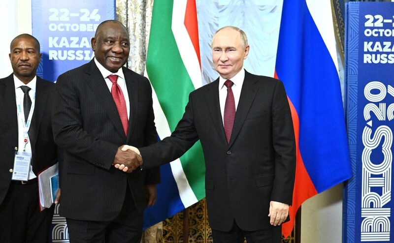 BRICS South Africa, October 23, 2024 - Putin and Ramaphosa