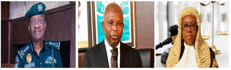 Police IG Egbetokun, CJN and Attorney General of the Federation