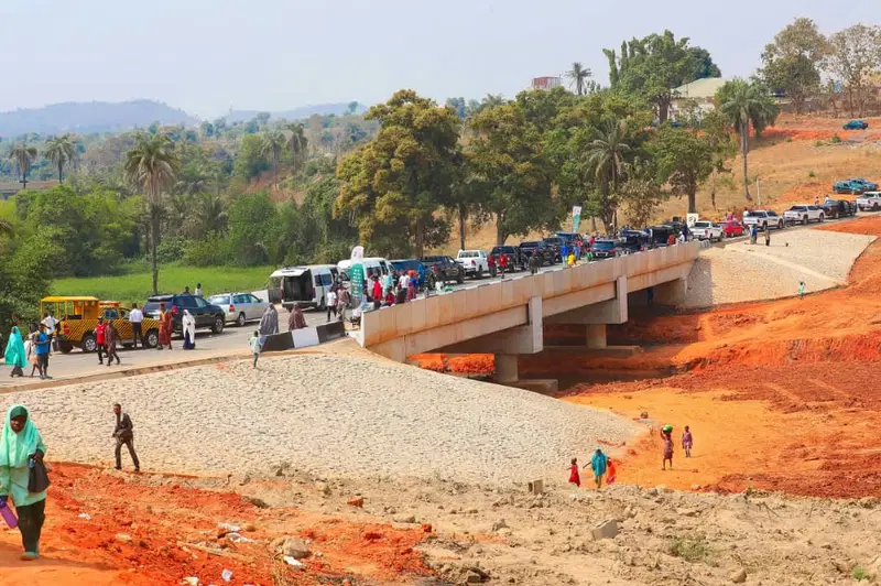 Wike commissioning a road in Abaji
