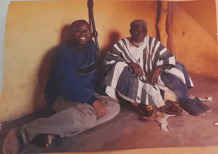 Leo Igwe - With the Gambaga chief at Gambaga shelter in 2013