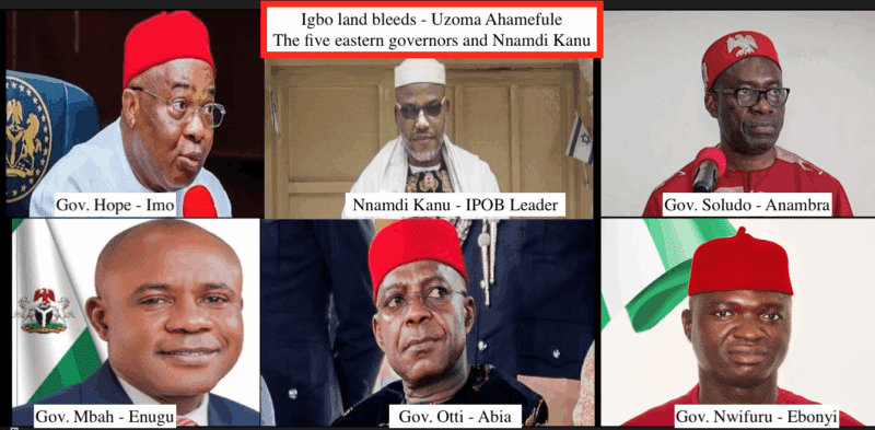 The five eastern states governors and Nnamdi Kanu