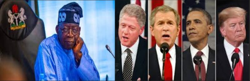 Tinubu, Clinton, Bush, Obama and Trump