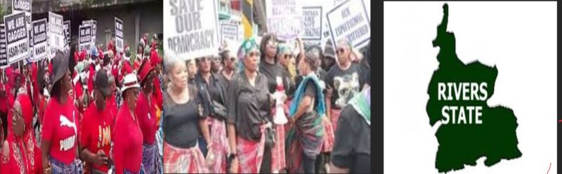 Protesting women in Rivers State