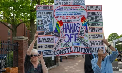 Harvard University students protest