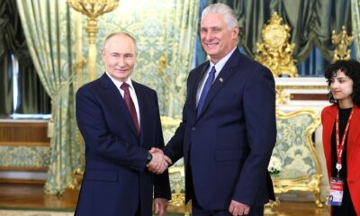 President Miguel Díaz-Canel Bermúdez and Russia's Vladimir Putin, May 8th, 2025, Moscow