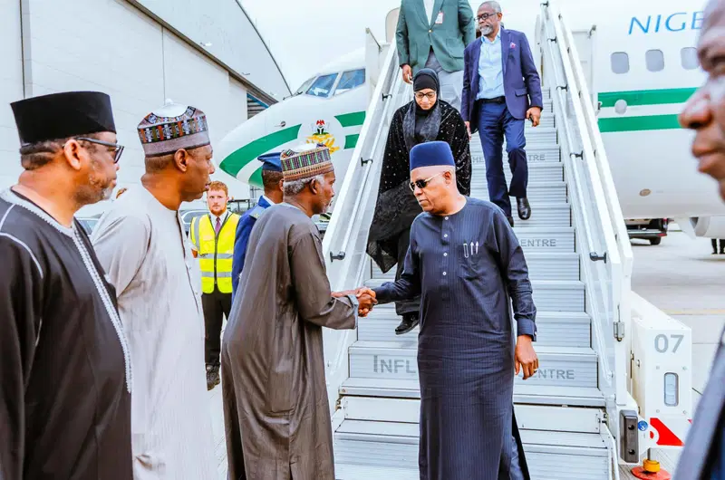 Vice President Kashim Shettima arrives London