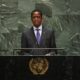 (FILES) Edgar Chagwa Lungu, President, Republic of Zambia, speaks to the 74th Session of the General Assembly at the United Nations headquarters in New York on September 25, 2019 in New York. Former Zambian President Edgar Lungu, who lost power in 2021, died Thursday in a hospital in South Africa at the age of 68, his party and family announced. Lungu had been receiving specialised treatment in a clinic in Pretoria, the Patriotic Front said in a statement. (Photo by TIMOTHY A. CLARY / AFP)