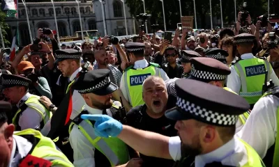 Israel-Palestine-Britain police stops protest