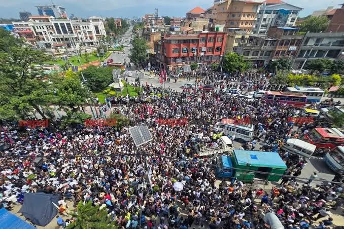 Nepal protest by Generation Z