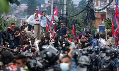 Young people protest in Nepal