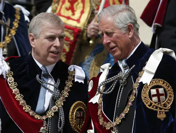 King Charles and brother Prince Andrew