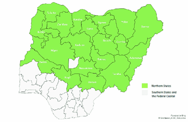 Map-of-Nigeria-showing-the-19-Northern-states