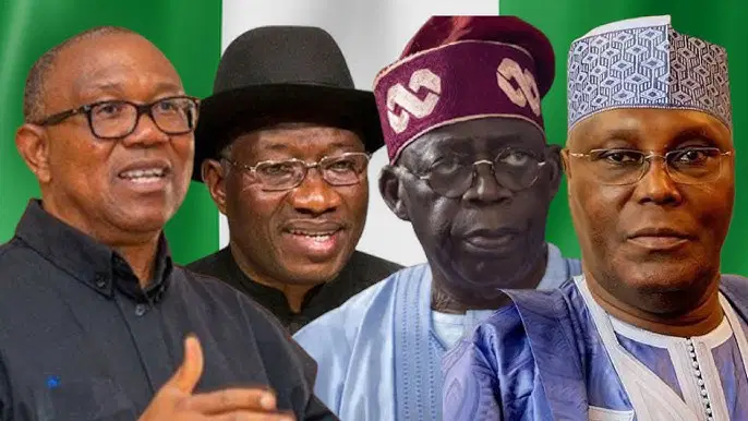 Peter Obi, Atiku, Tinubu and Jonathan